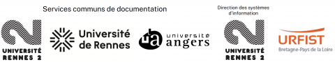 Logos universités Rennes 2, Rennes, Angers, Urfist