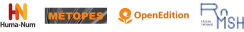 Logos Huma-Num, Métopes, OpenEdition, RnMSH