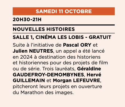 programme des Rendez-Vous de l'Histoire 2025 (extrait)